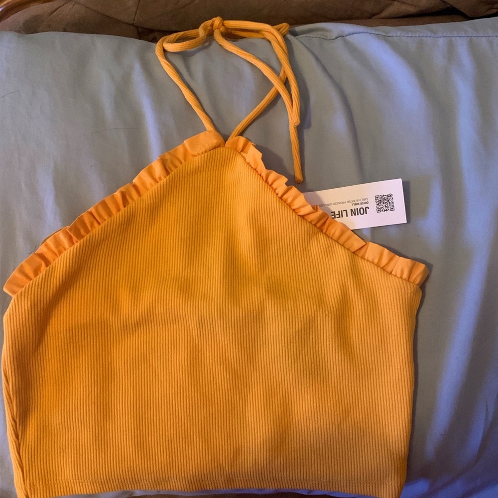 Zara Orange halter tank top